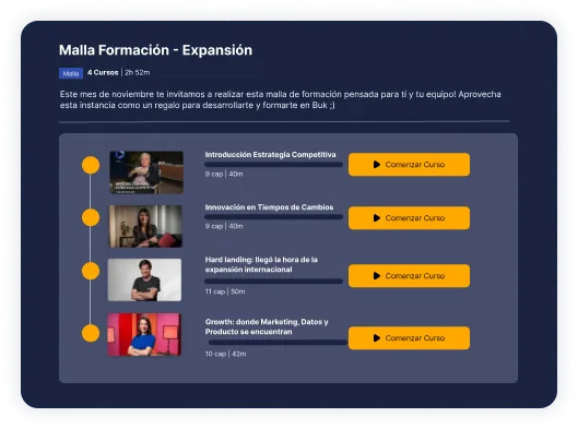 Rutas de aprendizaje LMS Bukplay