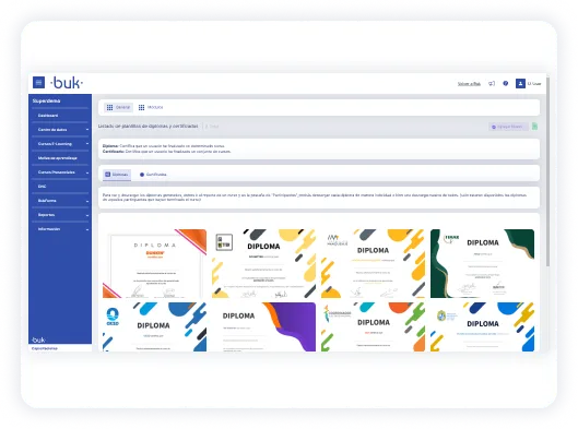 Diplomas y certificados de los cursos laborales