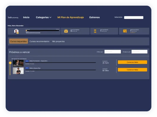 Plan de aprendizaje LMS Bukplay