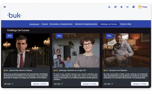 Plataforma de aprendizaje LMS Buk