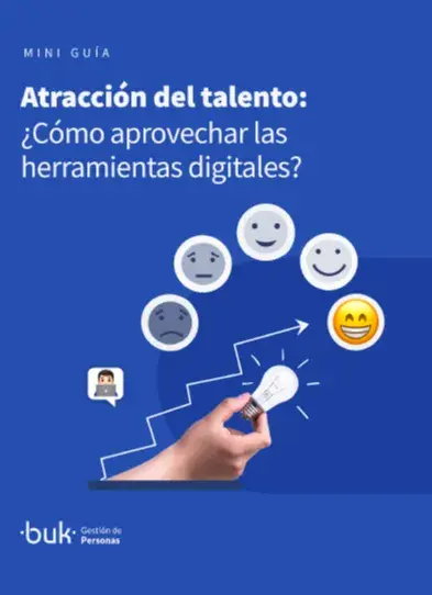Portada de la miniguía sobre atracción del talento con herramientas digitales de Buk.